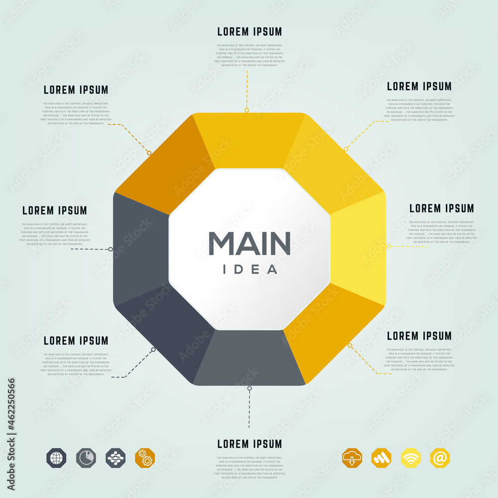 Colorful Vector Infographic thin line design with icons and options or ...