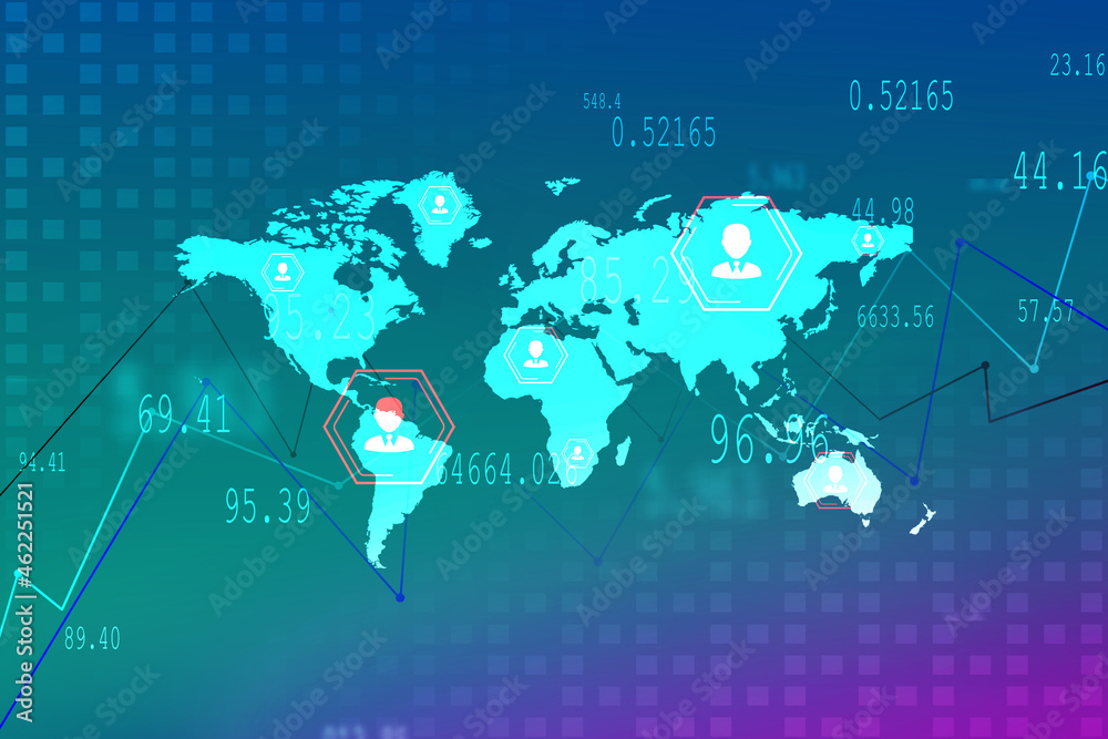 Naklejka premium 2d illustration Business Network concept 