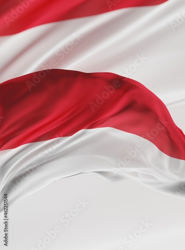 Abstract Indonesia Flag 3D Rendering (3D Artwork)
