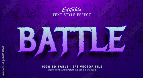 Battle text on horror movie style effect, editable text effect