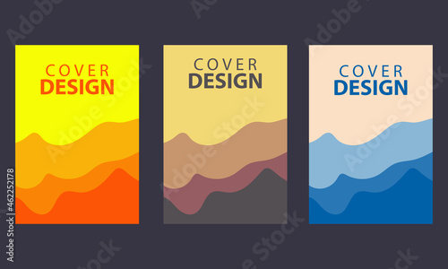 Abstract Color Mountain Landscape Vector