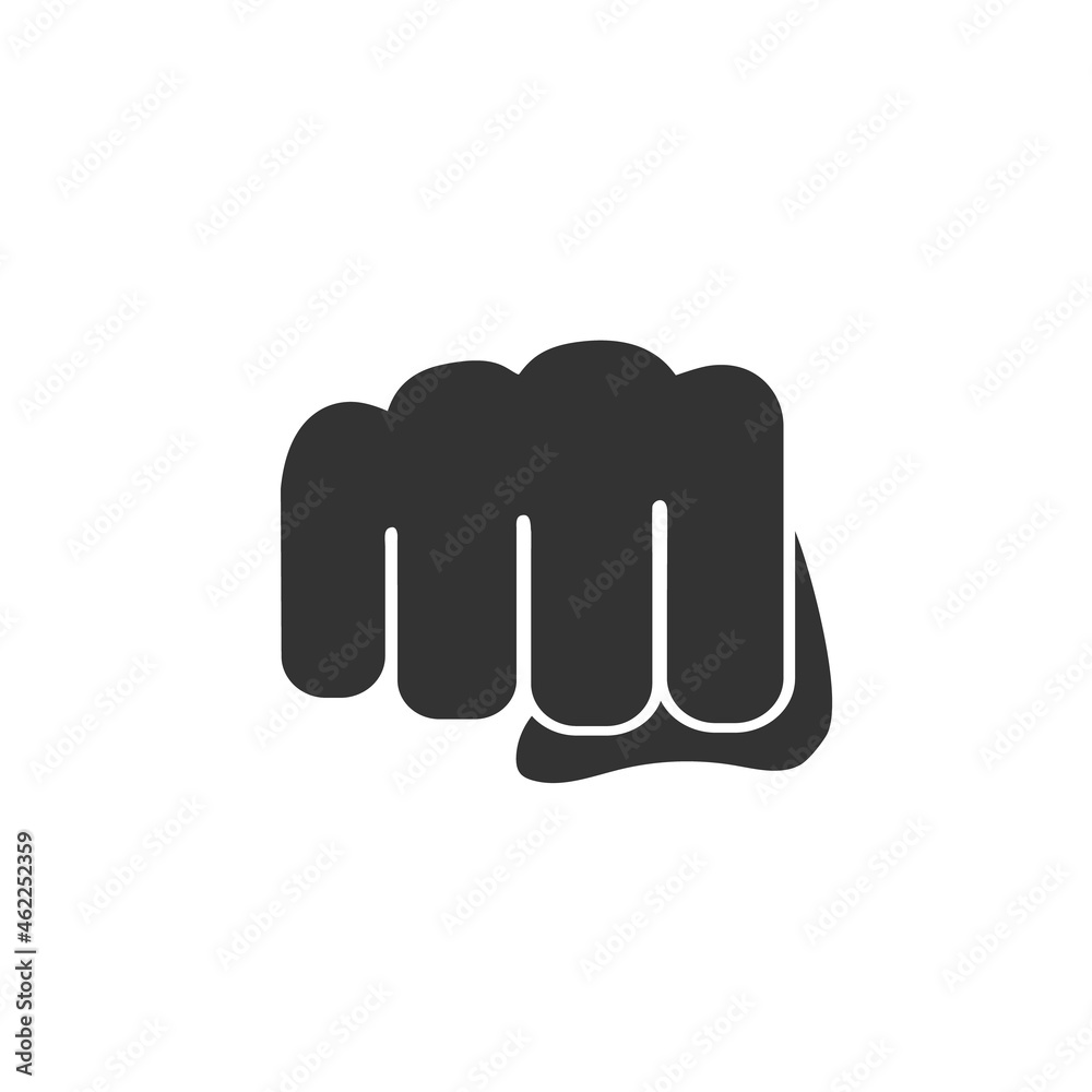 Hand fist emoticon icon. Fist emoji raised protest concept icon vector