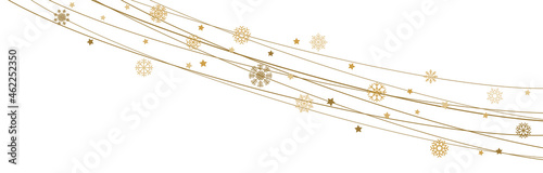 snow flakes on strings background for christmas time