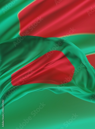 Abstract Bangladesh Flag 3D Rendering  3D Artwork 