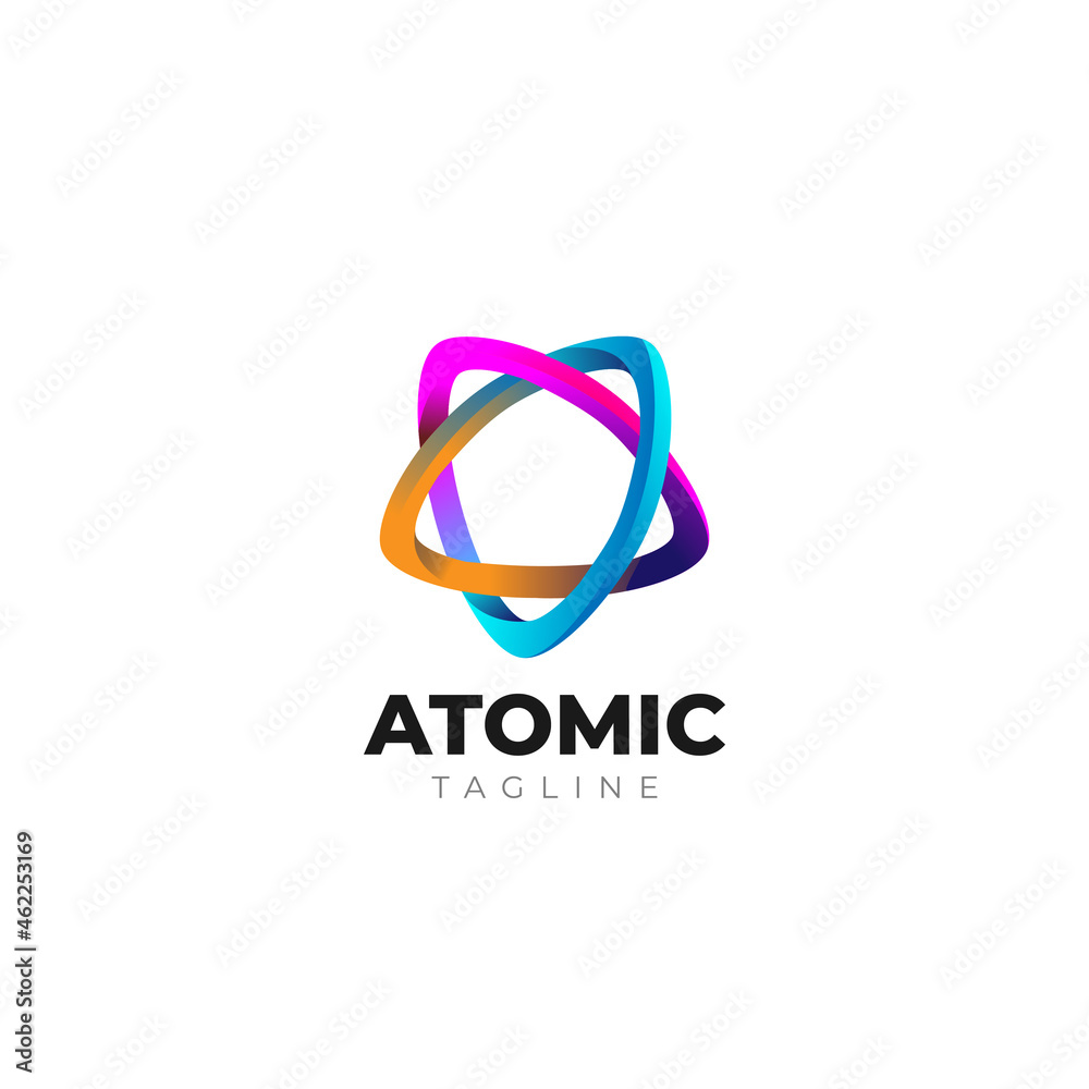 Abstract Colorful Looping Star Shape Logo Design Template Abstract Colorful Looping Star Shape Logo Design Template