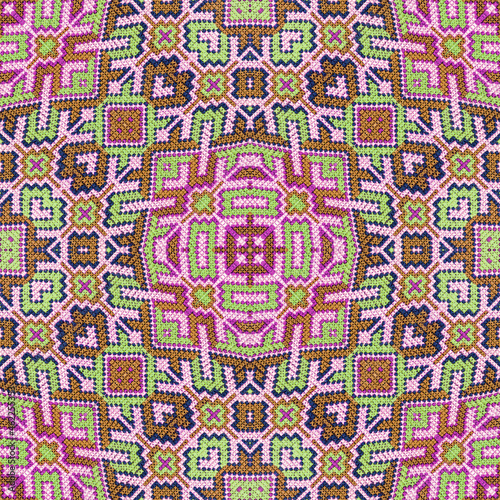Seamless kaleidoscope or endless pattern for ceramic tile, wallpaper, linoleum, textile, web page background used