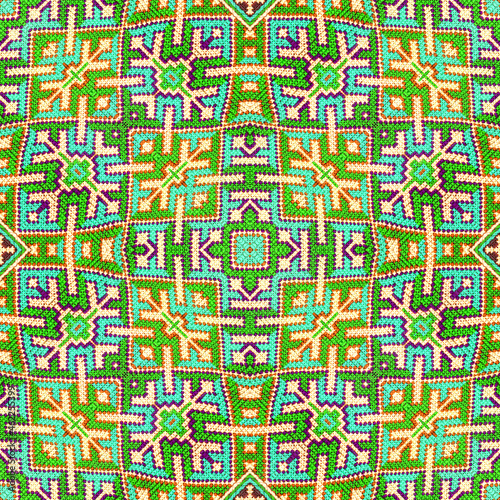 Seamless kaleidoscope or endless pattern for ceramic tile, wallpaper, linoleum, textile, web page background used