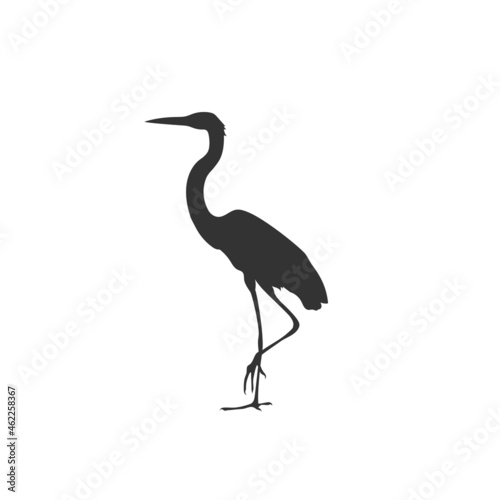 Heron icon logo on a white background, vector