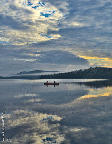 Wallpaper Mural foggy morning on the lake Caribou, Northshore, Minnesota Torontodigital.ca