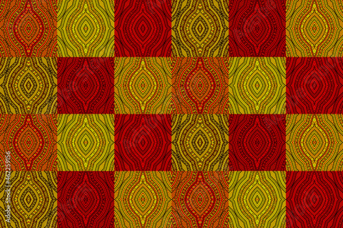Colorful and seamless African pattern, illustration 