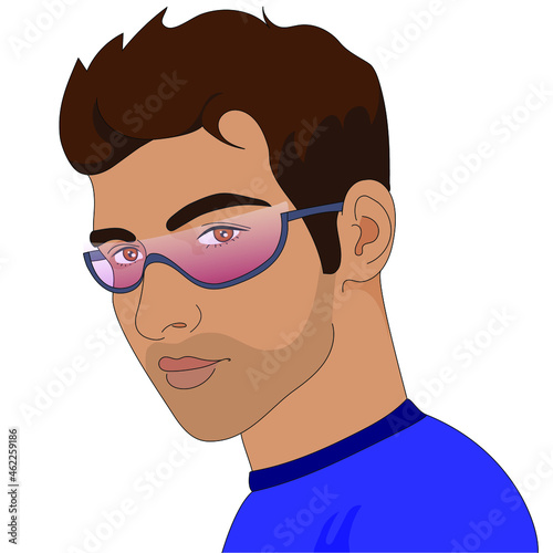 Stylish handsome man in fashionable glasses