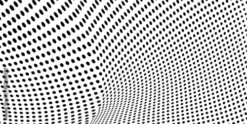 The halftone texture is monochrome. Vector chaotic background.