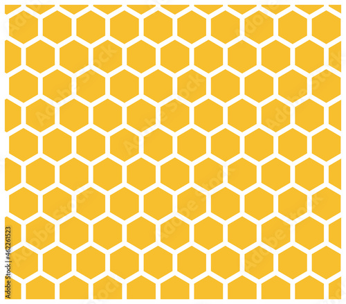 Honeycomb seamless model. Hexagon vector drawing background