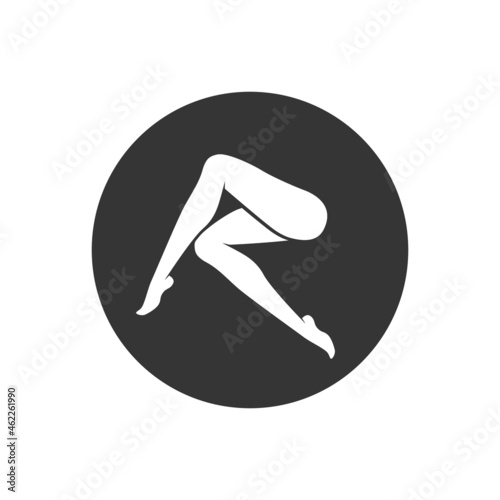 Woman legs icon in flat style, vector