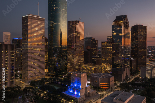 Houston Skyline at Sunset photo