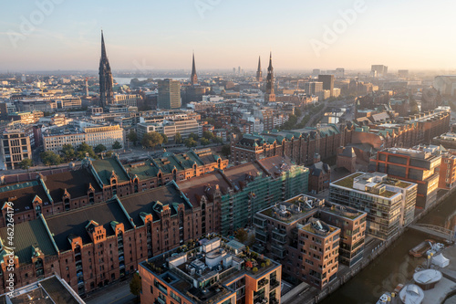 Hamburg  Germany  Panorama of the Harbour and the city