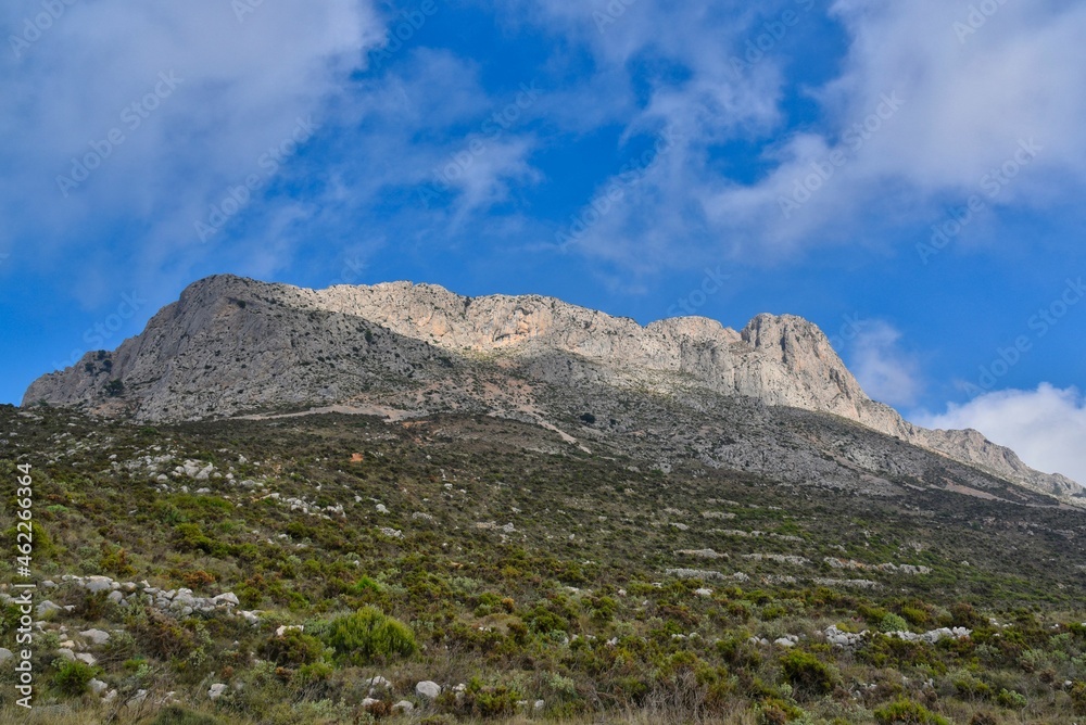 Bernia mountain range and Bernia top