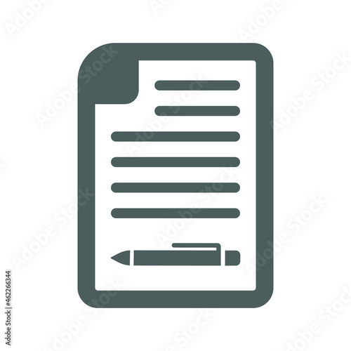 Document, form inquiry icon. Gray vector graphics. © Dhiman