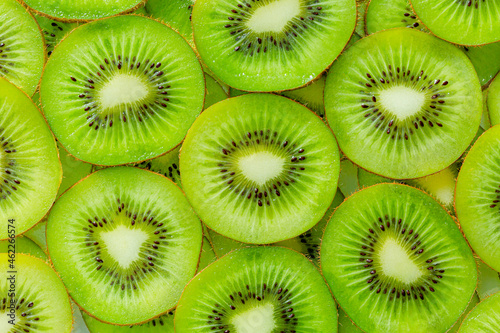 Kiwi Macro,Fresh Kiwi fruit sliced use for background,beautiful kiwi fruit slices background
