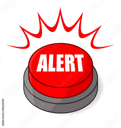 big red alert button light flashing