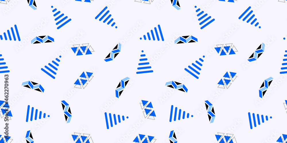 Memphis geometric seamless pattern elements for design. Vector illustration for web, sale, posters, advertising, template, promotion. Memphis geometric seamless pattern elements for design. Vector illustration for web, sale, posters, advertising, template, promotion.