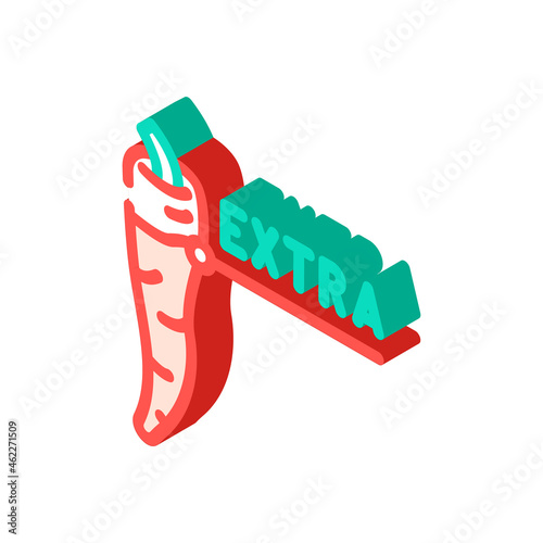 extra spice pepper isometric icon vector. extra spice pepper sign. isolated symbol illustration