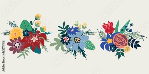 Tableau sur toile floral bouguet