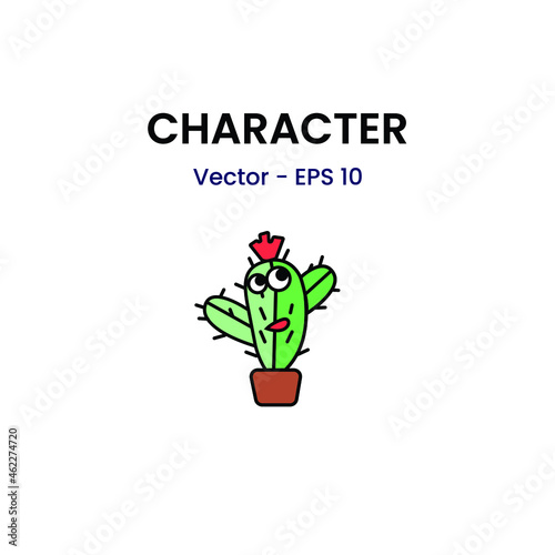 Cactus cartoon character