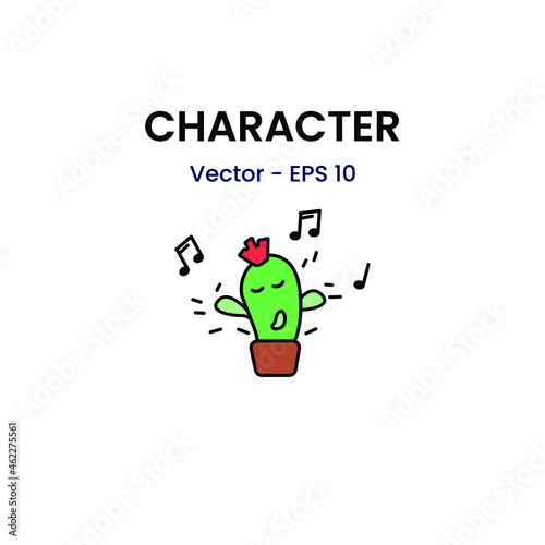Cactus cartoon character
