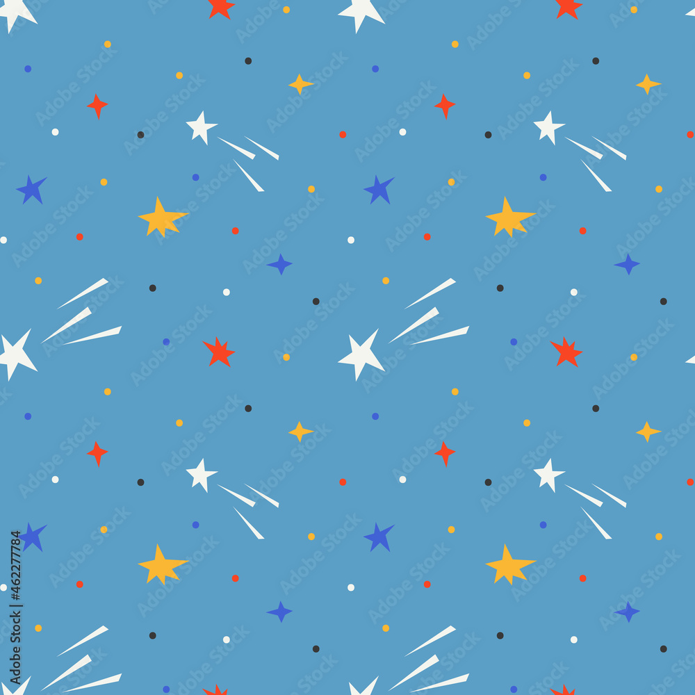 Seamless pattern with stars. Vector illustrations.