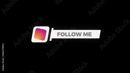 Follow Me On Social Media Design Element Overlay photo