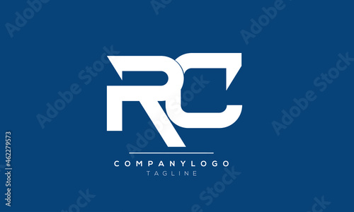 Abstract Letter Vector Logo Design Template RC CR R C