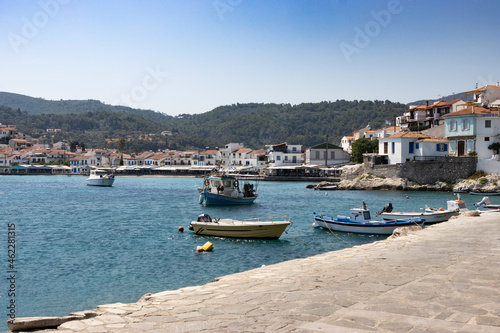 Samos boats in the bay