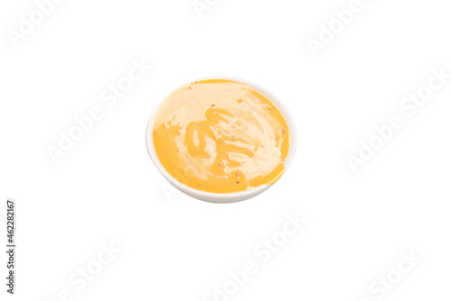 Sauce in a bowl isolated on white background.