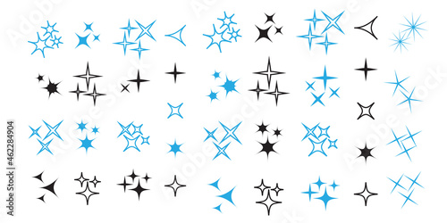 Black sparkles, glowing light effect stars. sparkles vector
