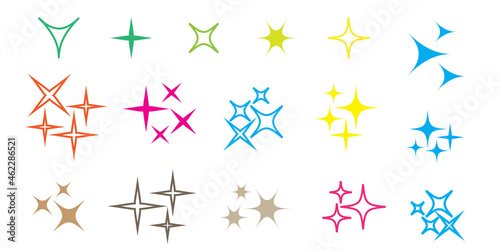 Vector sparkles icon set. Star element