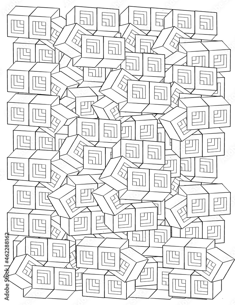 Repeat pattern background adult coloring page Repeat pattern background adult coloring page