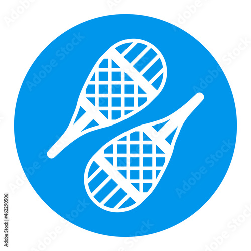 Snowshoes vector icon. Winter sign