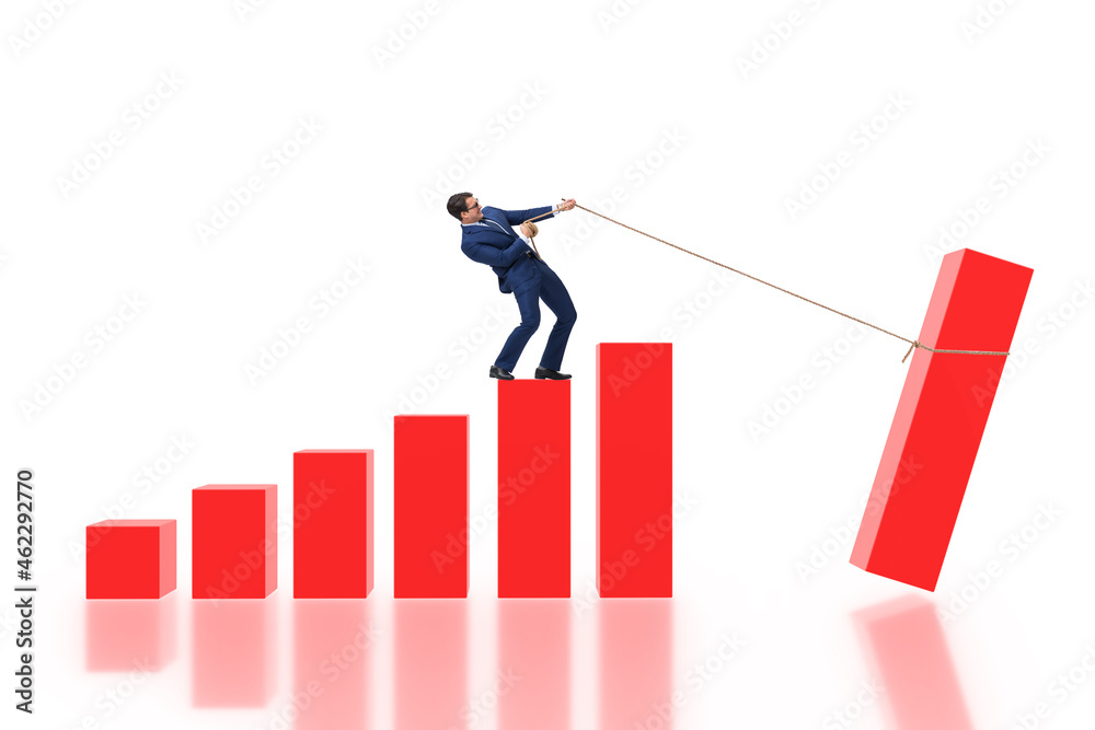 Economic growth concept with business people Economic growth concept with business people