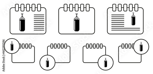 Punching bag icon. Sports Accessory icon. Sport element icon. Premium quality graphic design. Signs, outline symbols collection icon for websites, web design, mobile app on white background