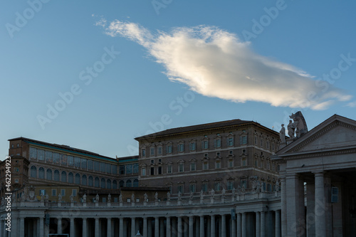 Vatican Apostolic Palace (Palazzo Apostolico). The building with Papal Apartments in Vatican City.