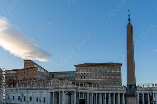 Vatican Apostolic Palace (Palazzo Apostolico). The building with Papal Apartments in Vatican City.