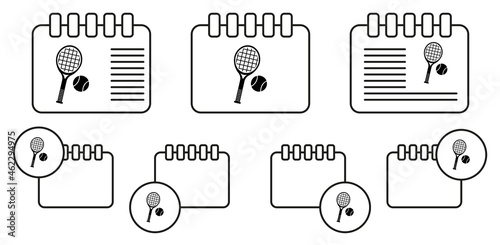 Tennis racket and ball icon. Sports Accessory icon. Sport element icon. Premium quality graphic design. Signs, outline symbols collection icon for websites, web design, mobile app on white background