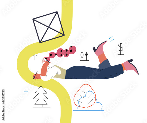 Startup illustration. Concept of building new business