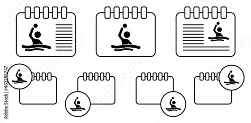 Water polo icon. Silhouette of an athlete icon. Sportsman element icon. Premium quality graphic design. Signs, outline symbols collection icon for websites, web design on white background