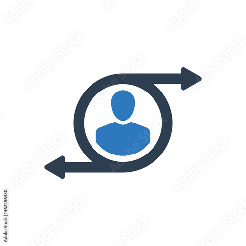 Employee transfer icon - people exchange icon