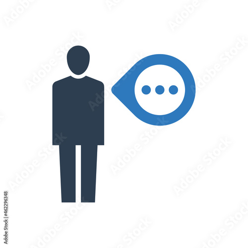 people speech icon - man talking icon