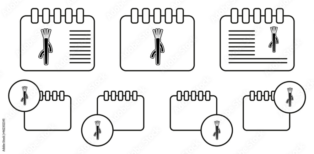 Horseradish vector icon in calender set illustration for ui and ux, website or mobile application Horseradish vector icon in calender set illustration for ui and ux, website or mobile application