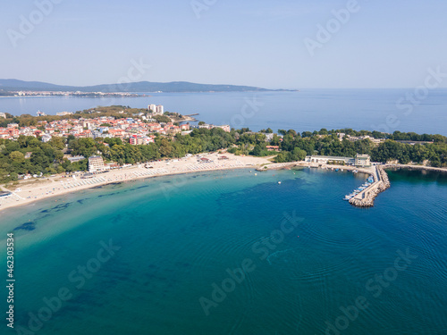 Fototapeta Naklejka Na Ścianę i Meble -  Aerial view of South Beach of town of Kiten, Bulgaria