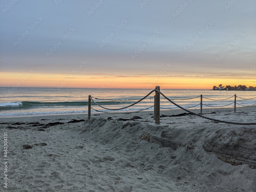 Couchée de soleil sur la plage